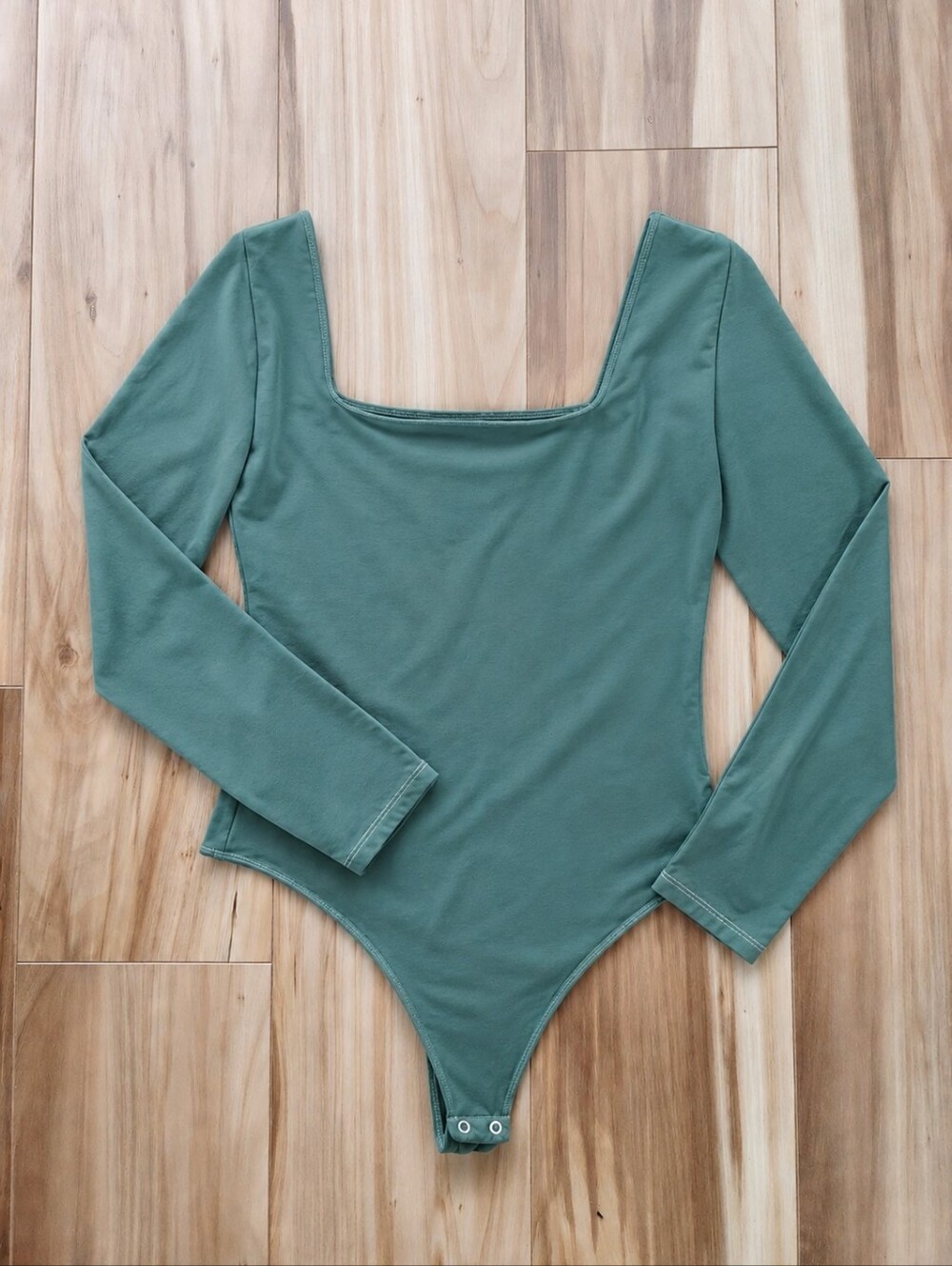 Babaton Emerald Green Square Neck Body Suit